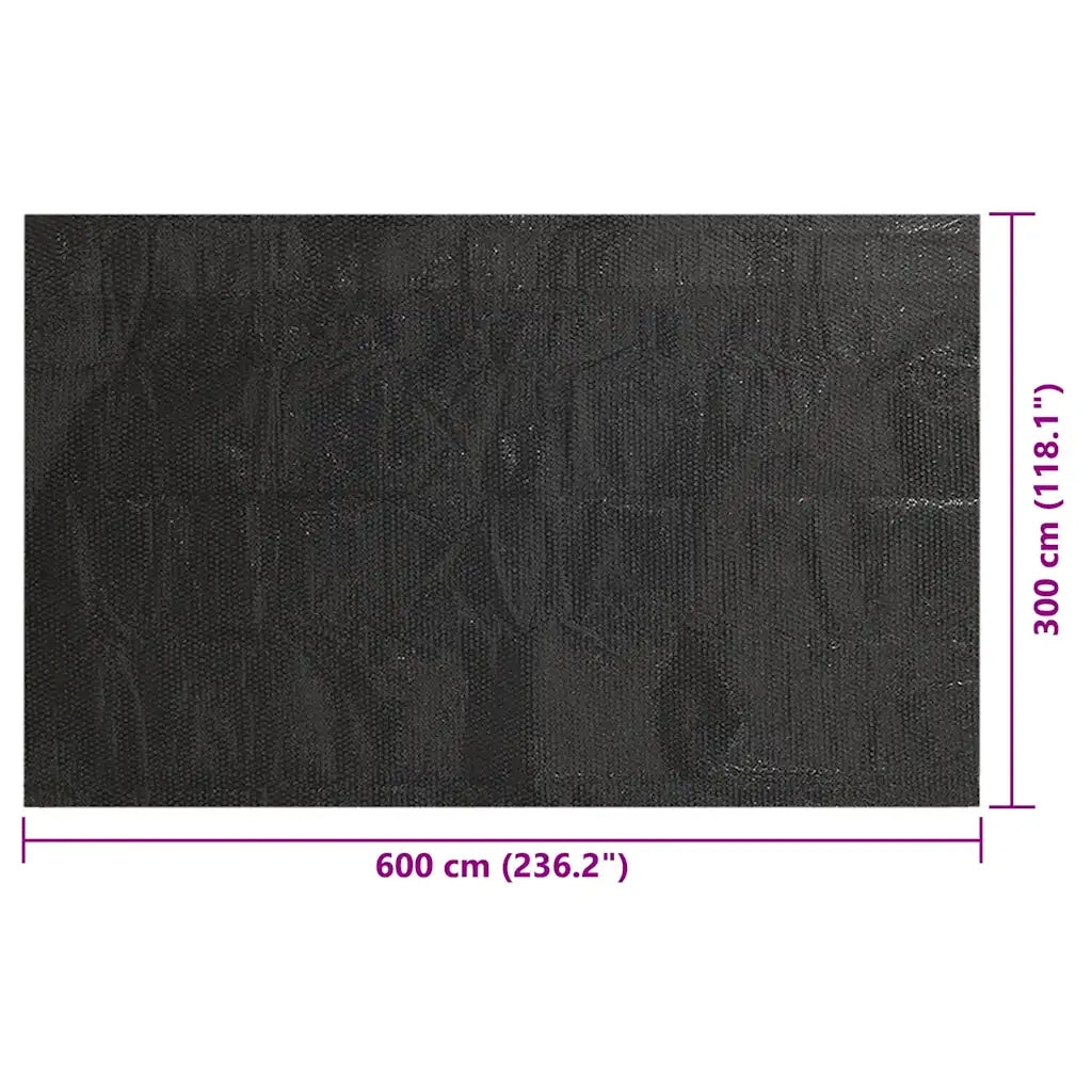 Copertura per Piscina Nera 600x300 cm PE CFW5439401