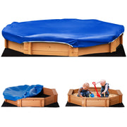 Casetta in Legno per Bambini con Sedili e Copertura ¨C zephmum ¨C 139.5x139.5x21.5cm