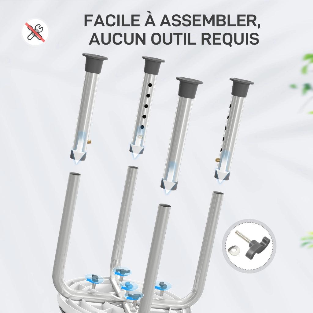 Sgabello da doccia regolabile girevole 360¡ã ¨C zephmum ¨C alluminio antiscivolo