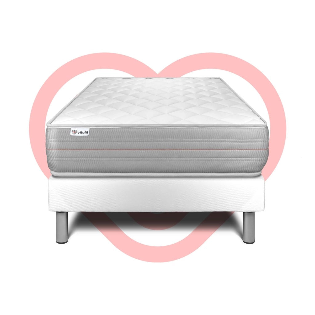 Letto con materasso VITALMEMO 120 x 200 cm Rete kit Bianco