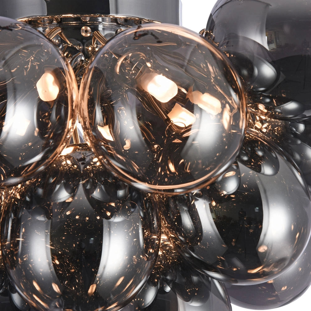 Maytoni Plafoniera contemporanea Balbo 8 luci G9 nichel metallo diffusore vetro fumè