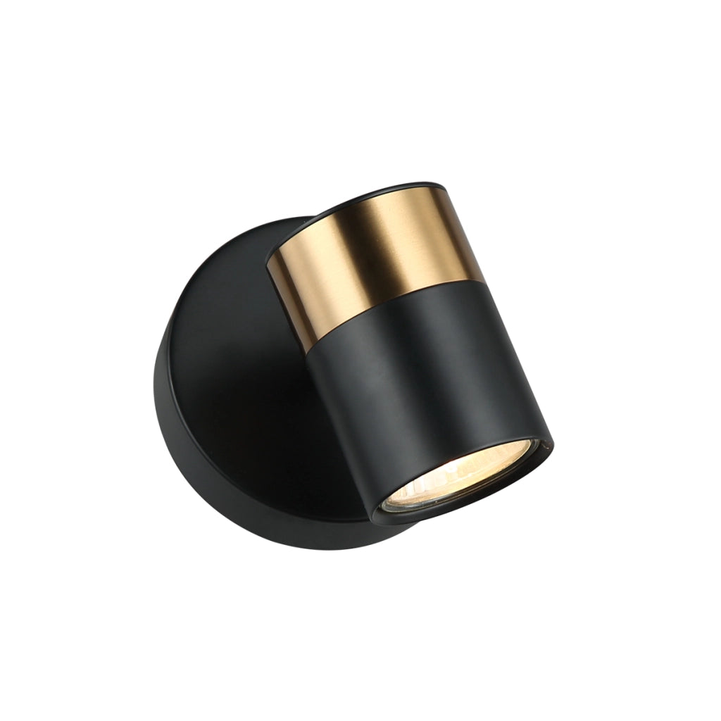 Applique ELICE Italux nero ottone orientabile GU10 35W