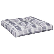Cuscino per pallet | Cuscini per sedie a Quadri Grigi 70x70x12 cm in Tessuto
