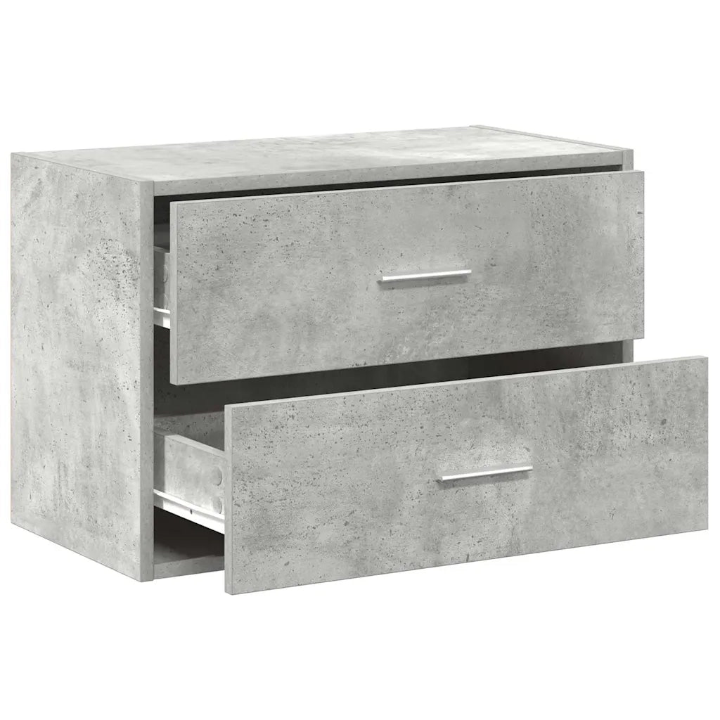 Armadio con 2 Cassetti Grigio Cemento 60x31x40 cm in Truciolato CFW1436423