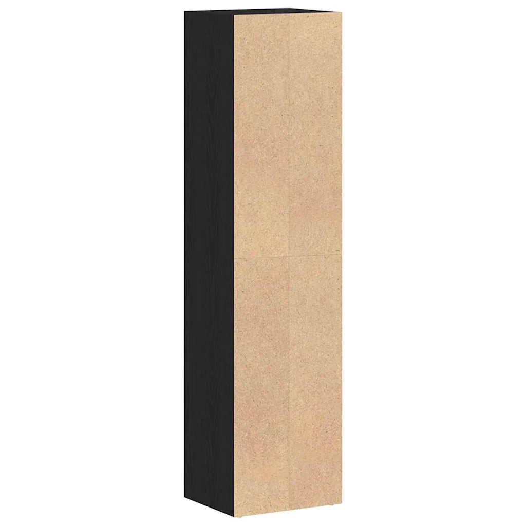 vidaXL Libreria Rovere Nero 36x30x143 cm in Legno Multistrato