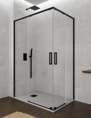 Box doccia ingresso angolare 2+2 ABANTE (TWENTY) 80x80 cm Nero