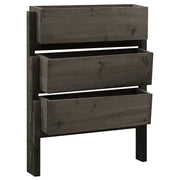 Fioriera pieghevole da giardino grigia 60 x 14 x 75 cm legno di abete 02_0000834
