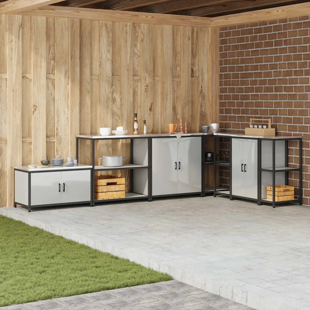 Stoccaggio in cucina Argento 90 x 50 x 92 cm Acciaio 874959