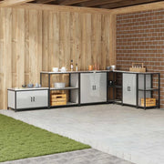 Stoccaggio in cucina Argento 90 x 50 x 92 cm Acciaio 874959