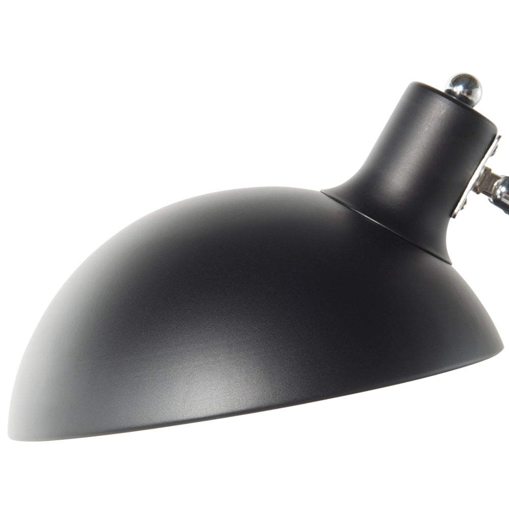 Lampada da scrivania Lampada da tavolo a braccio orientabile in metallo Nero 80H cm