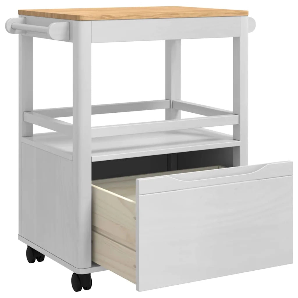Carrello da Cucina FLORO Bianco 72,5 x 45 x 80 cm CFW1273528