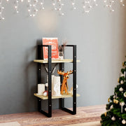 Libreria a 2 Ripiani 40x30x70 cm in Legno Massello di Pino cod mxl 24827