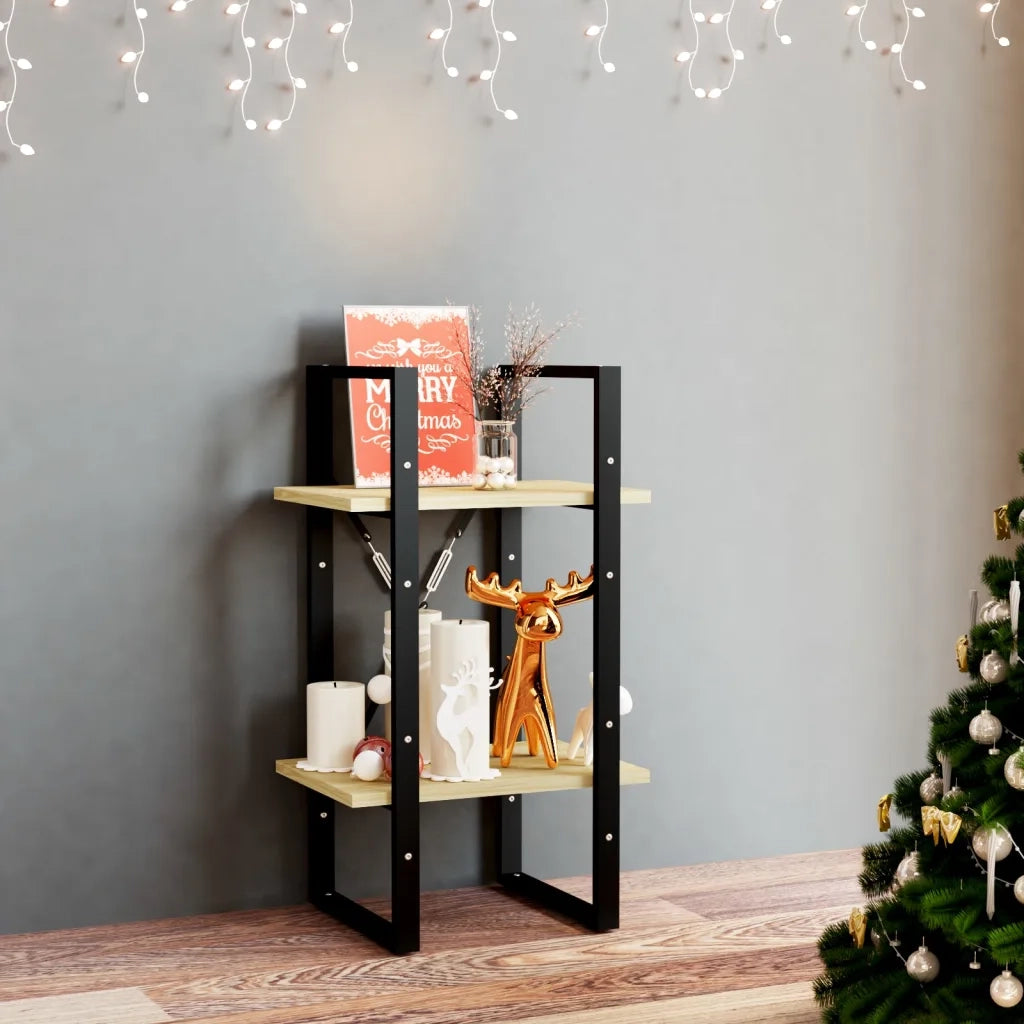 Libreria a 2 Ripiani 40x30x70 cm in Legno Massello di Pino cod mxl 24827