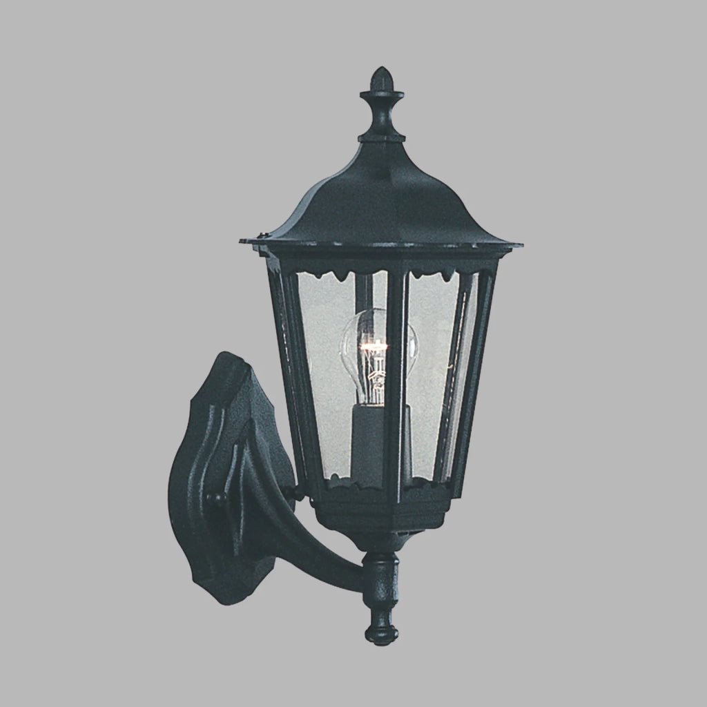 Applique Rustico-Country Alex Alluminio Nero 1 Luce E27
