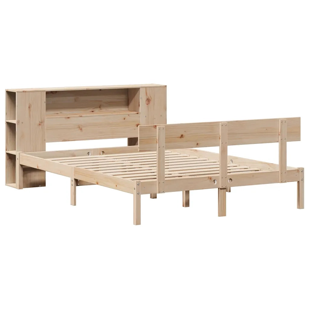 Letto Libreria senza Materasso 160x200 cm in Legno di Pino 3321778