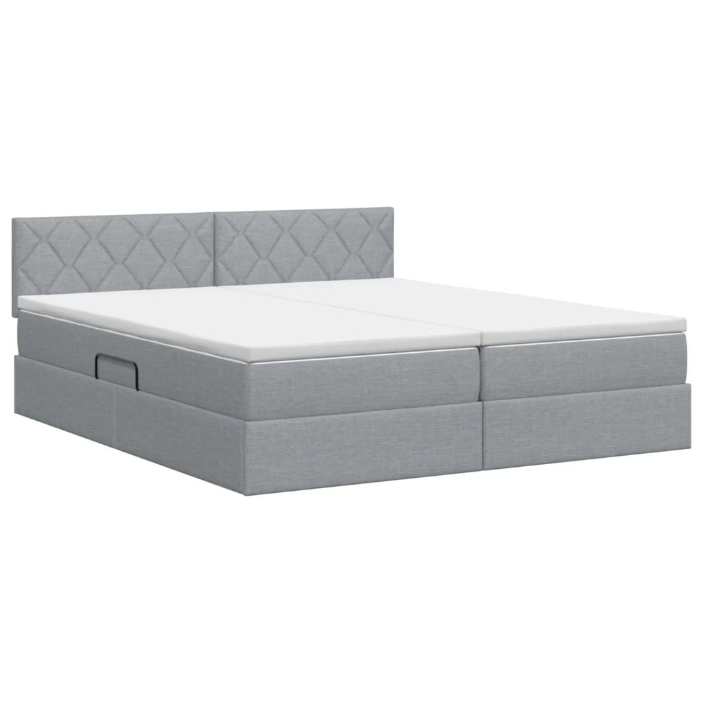 Letto con Contenitore 2 pz Grigio Chiaro Pelle Sintetica 3458919