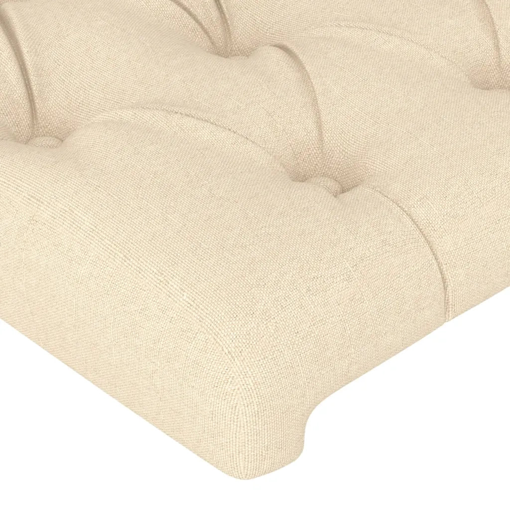 Testiera ad Orecchio Crema 163x23x78/88 cm in Tessuto 3117491