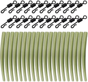 Accessori per la pesca a spigoli 40 pezzi - Manubri anti-ritorno - Viti a giro rapido - Accessori per pesci di trota - Acciaio di carbonio/Rubber - Adatto per acqua dolce/salata - Accessori per la pesca