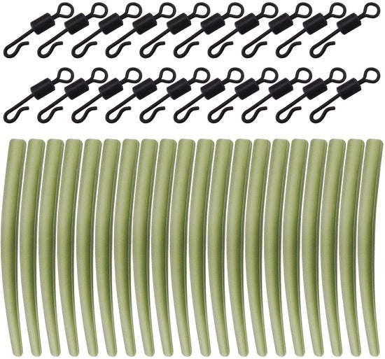 Accessori per la pesca a spigoli 40 pezzi - Manubri anti-ritorno - Viti a giro rapido - Accessori per pesci di trota - Acciaio di carbonio/Rubber - Adatto per acqua dolce/salata - Accessori per la pesca