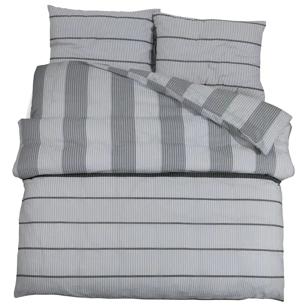 Set Copripiumino Grigio 225x220 cm in Cotone CFW7025298
