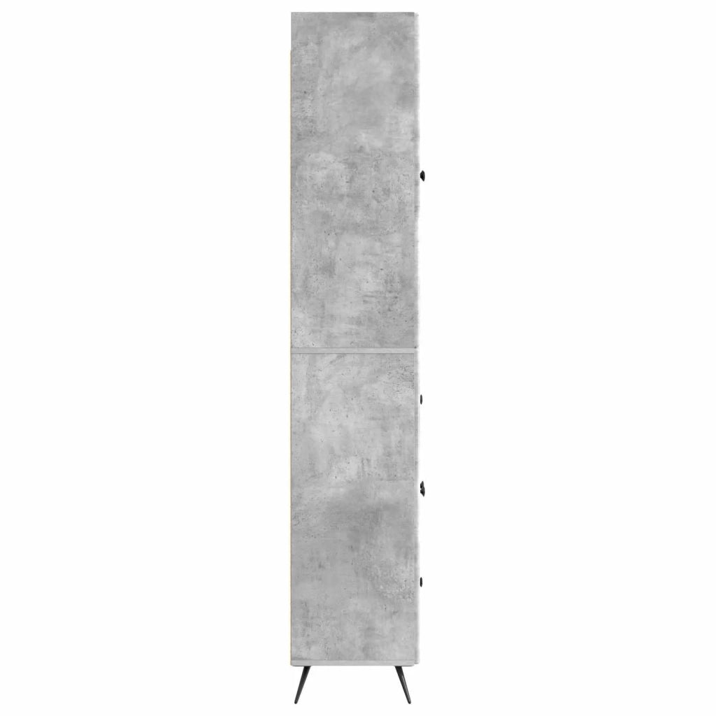 Set di armadi 2 pcs Grigio Cemento Legno ingegnerizzato