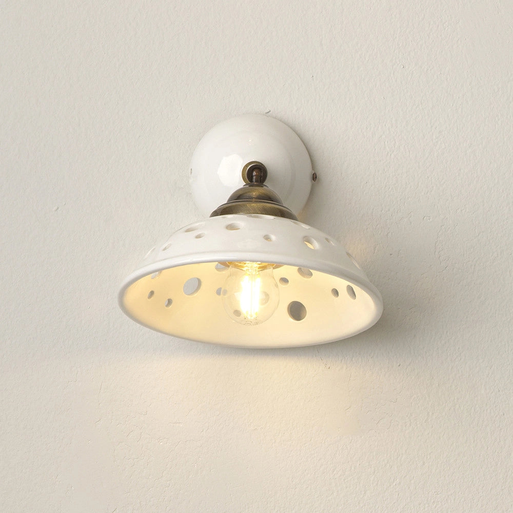 CONTEMPORANEA Applique Orientabile in Ceramica Bianca Lucida