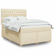 Giroletto a Molle con Materasso Crema 140x200 cm in Tessuto 3293615