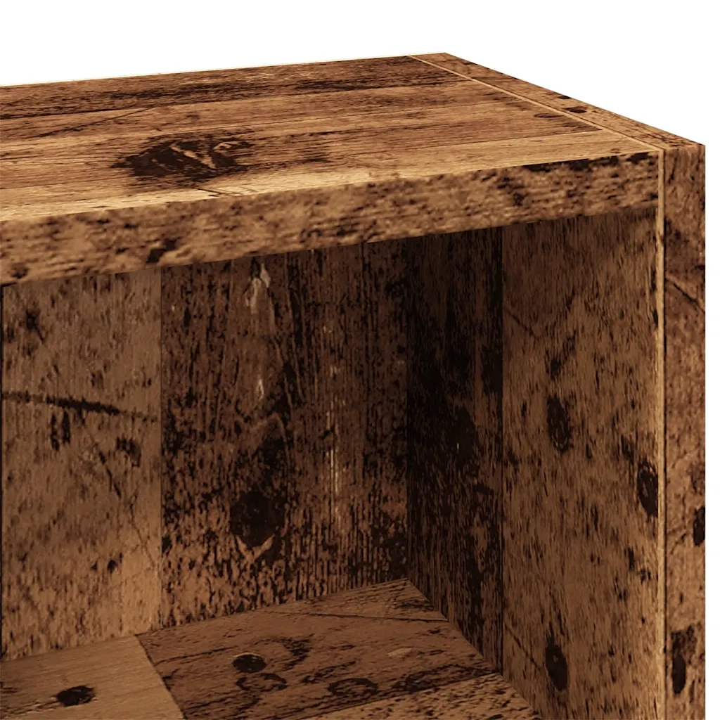 Scaffali Porta CD 2 pz Legno Antico 21x16x93,5 cm in Truciolato CFW5050873