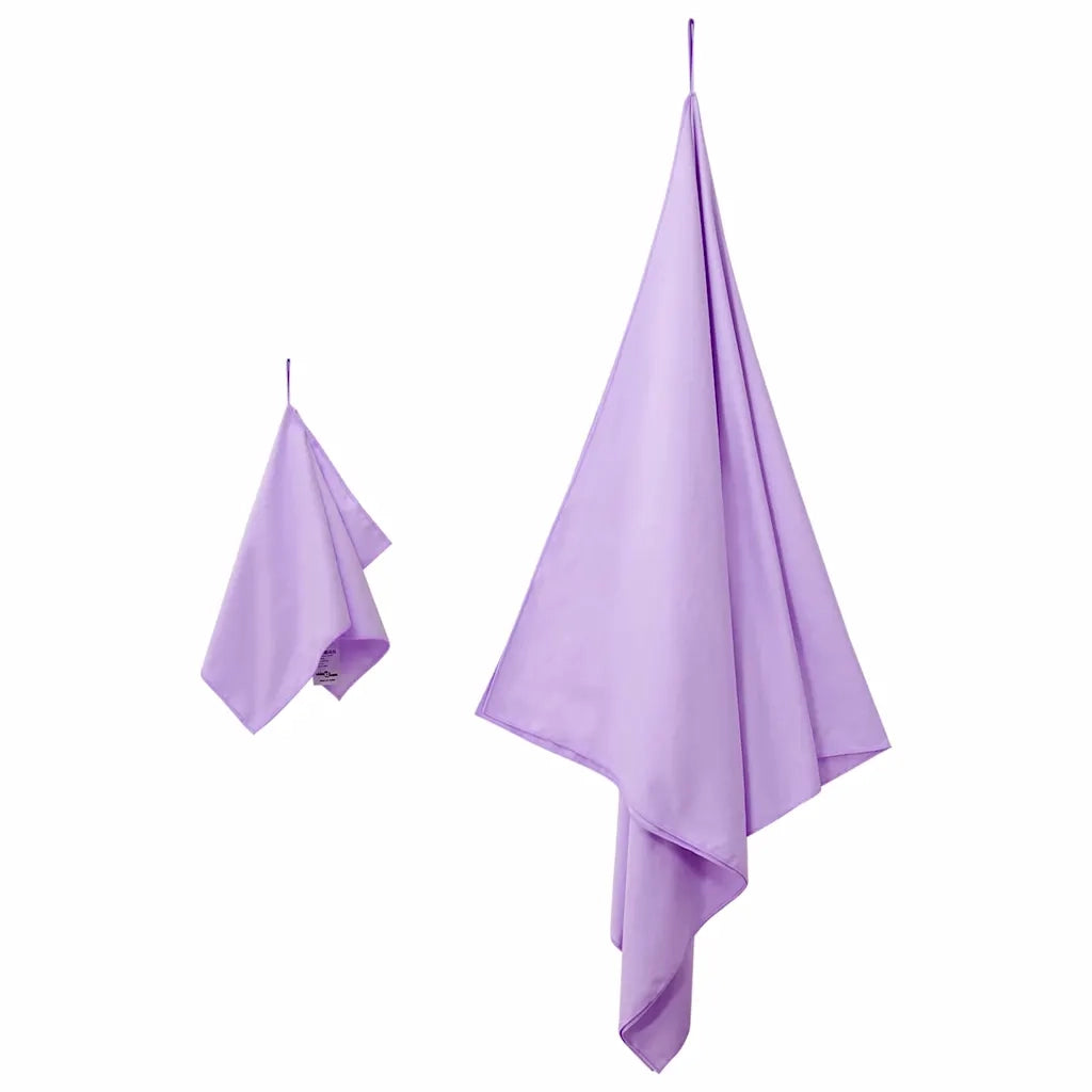 Set di Asciugamani Sportivi 2 pz | Teli per bagno Viola Tessuto