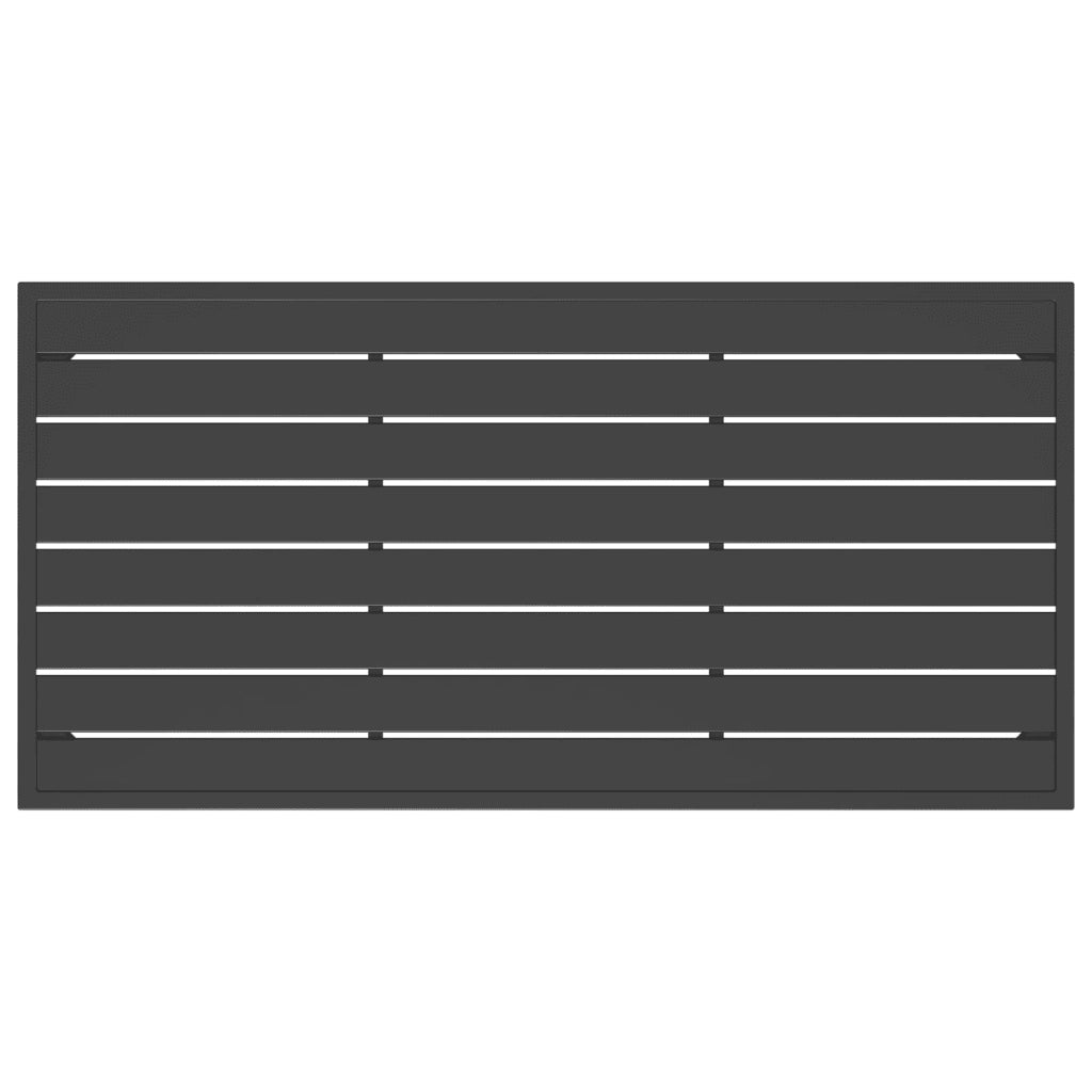Tavolino da Giardino Antracite 110x55x35 cm Acciaio 362813