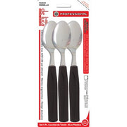 CUCCHIAIO TAVOLA SUPER DE LUCA - MANICO PLT NERO/INOX CF=PZ 6- 2 confezioni