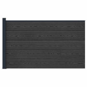 Pannello di recinzione | Recinzione da Giardino WPC e Alluminio Nero
