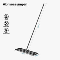 Rastrello livellatore in alluminio 75 x 25 cm, per livellamento e sabbiatura di terreni prati