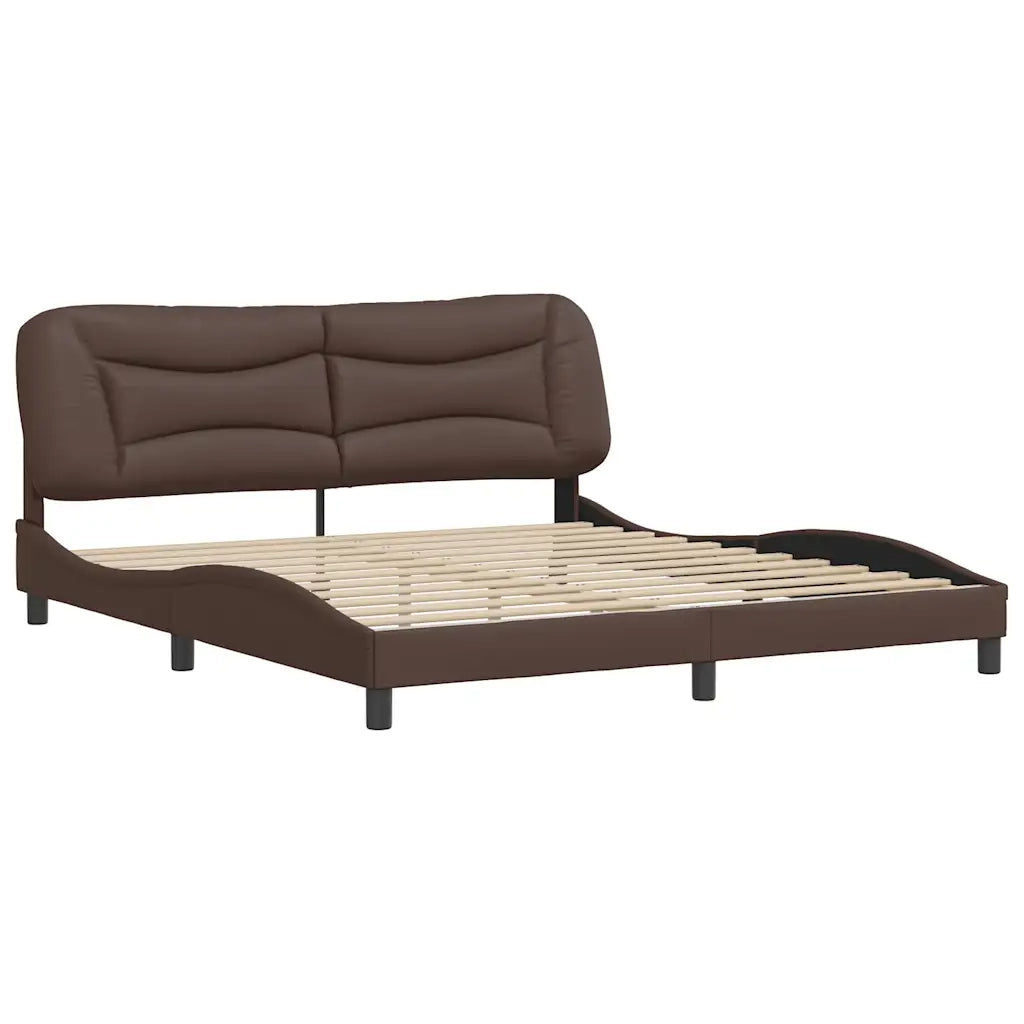 Giroletto senza Materasso Hvar Marrone 180x200 cm in Similpelle 3208018