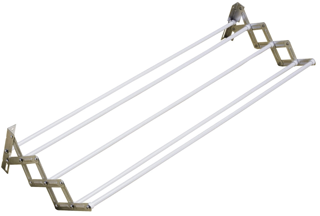 STENDIBIANCHERIA DA PARETE A PANTOGRAFO 120x28 cm - 6 mt di stenditura