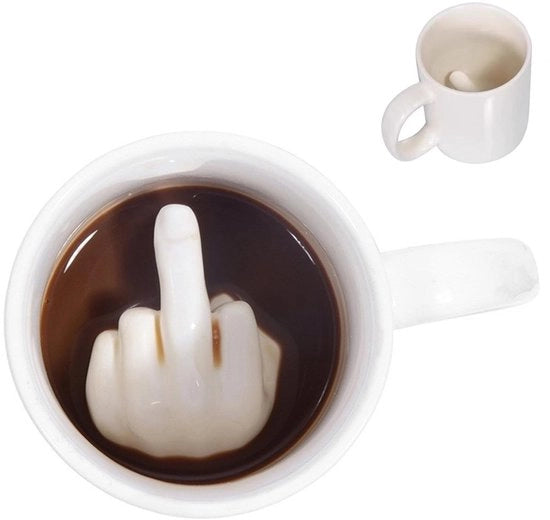 Tazza da caffè con disegno divertente - Dimensioni 8x9,7cm - Materiale ceramico duraturo - Facile da pulire - Non opaco