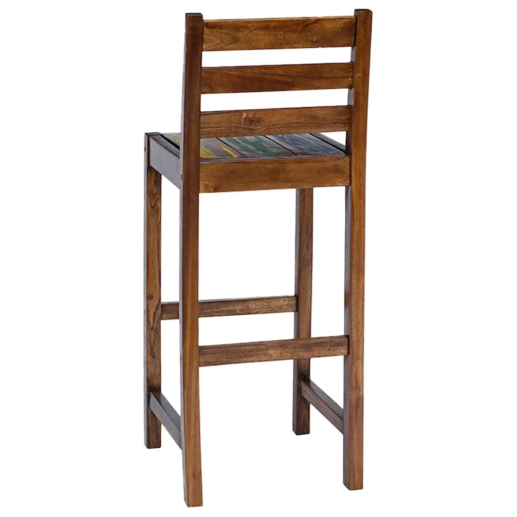 Sgabelli da Bar 2 pz in Legno Massello di Recupero 245800