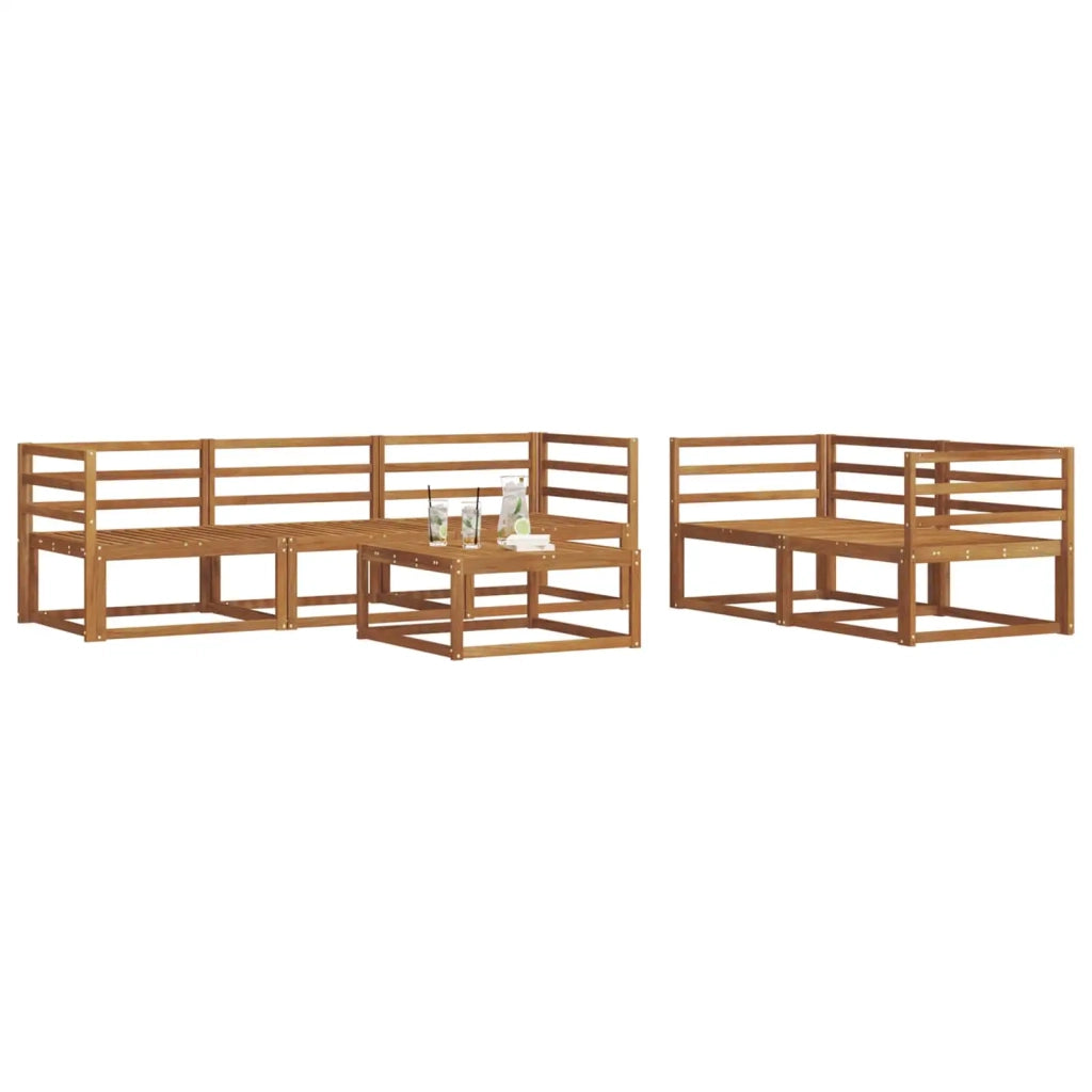 Set di divani da esterno 6 pcs Naturale