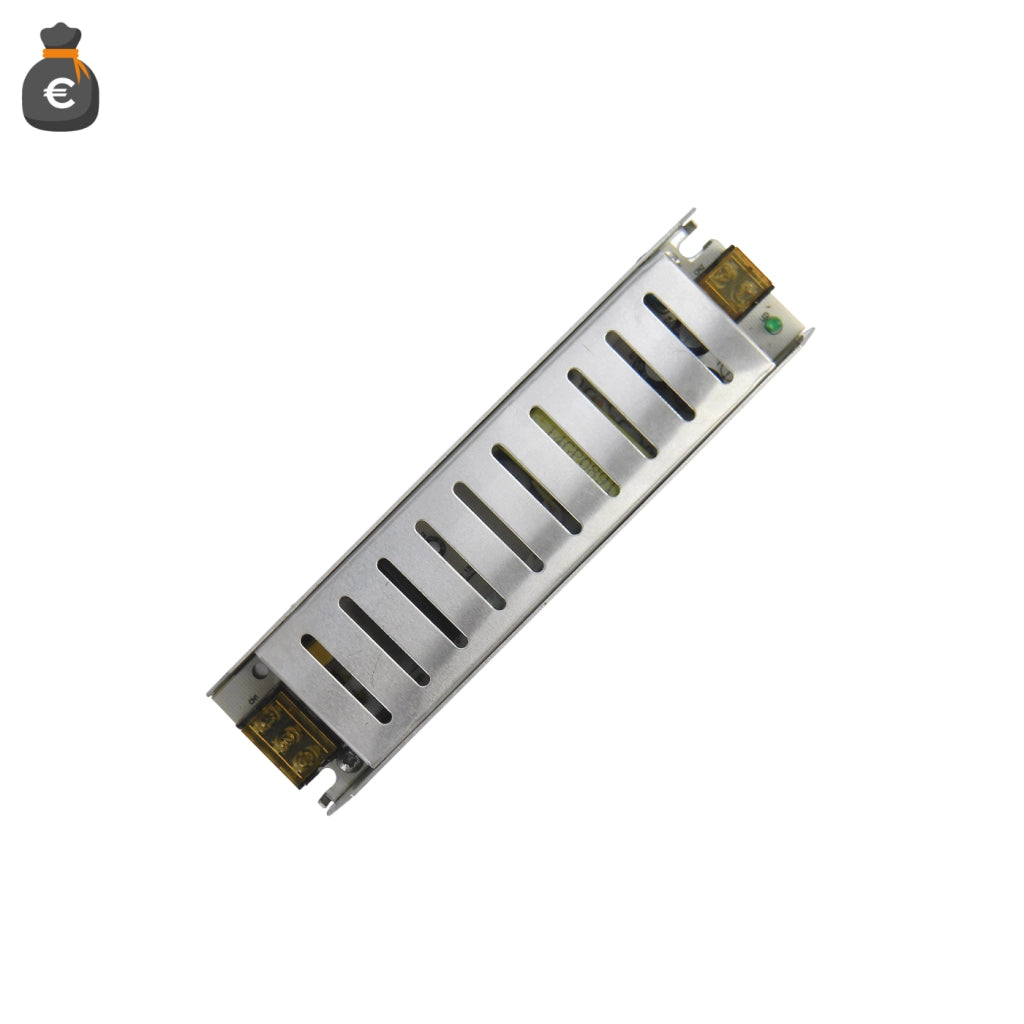 Alcapower Alimentatore Switching Slim 12V 60W 5A, Trasformatore stabilizzato a basso profilo per strisce LED, sistemi di sicurezza e domotica