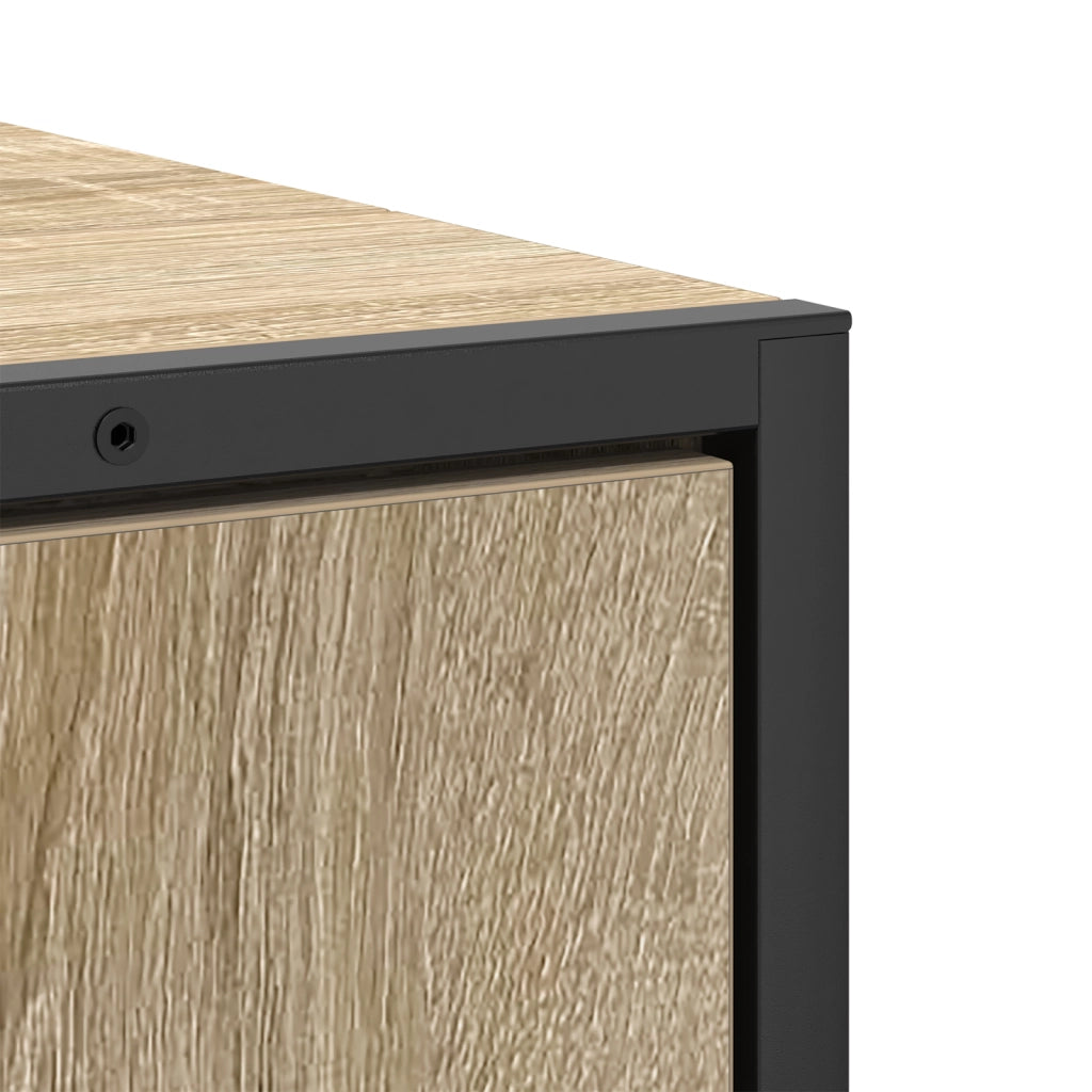 Set di Mobili da Bagno  in 3 Pezzi Rovere Chiaro Legno Ingegnerizzato