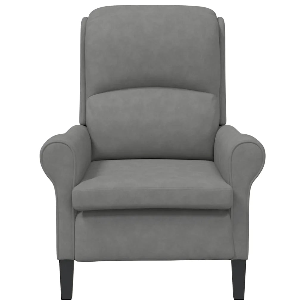 Poltrona-Divano Sedia-Poltroncina Grigio scuro 76 x 94 x 102 cm Microfibra