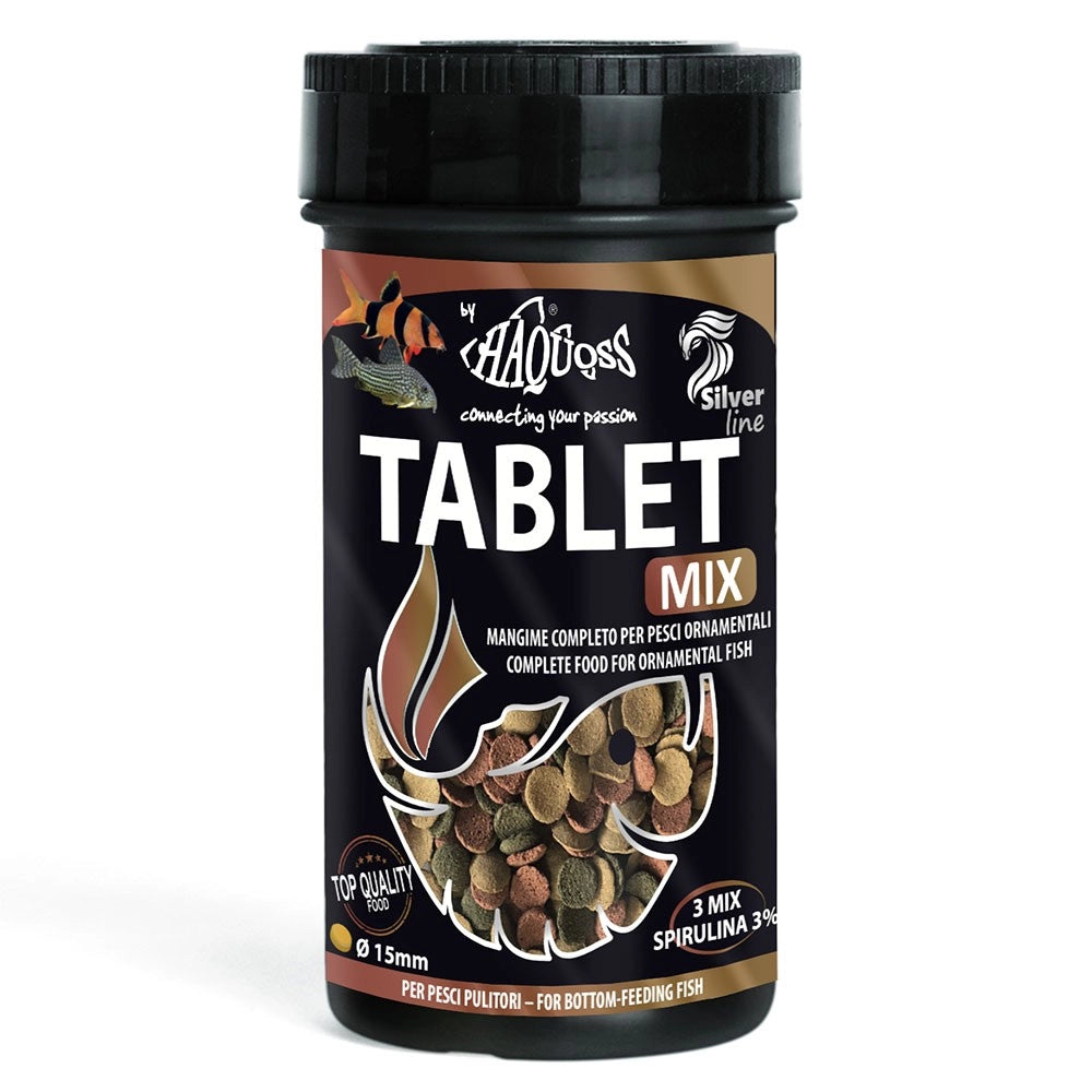Haquoss Tablet Mix - mangime in pastiglie affondanti con spirulina per pesci da fondo Formato: 250 ml