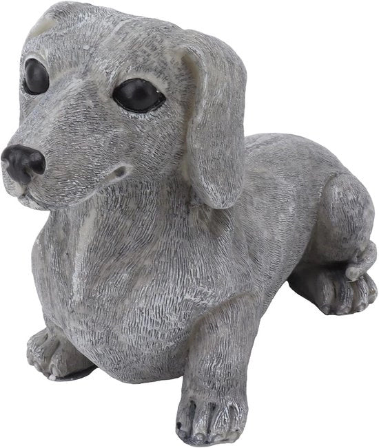Statua di cane per giardino realistico resistente alle intemperie decorazione per interni e esterni giardino e prato.