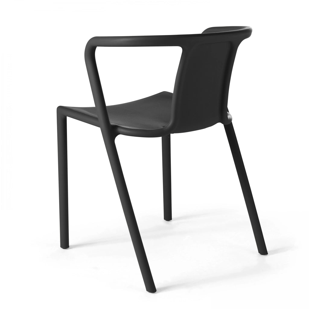 Oviala - Set di 4 sedie in plastica nera