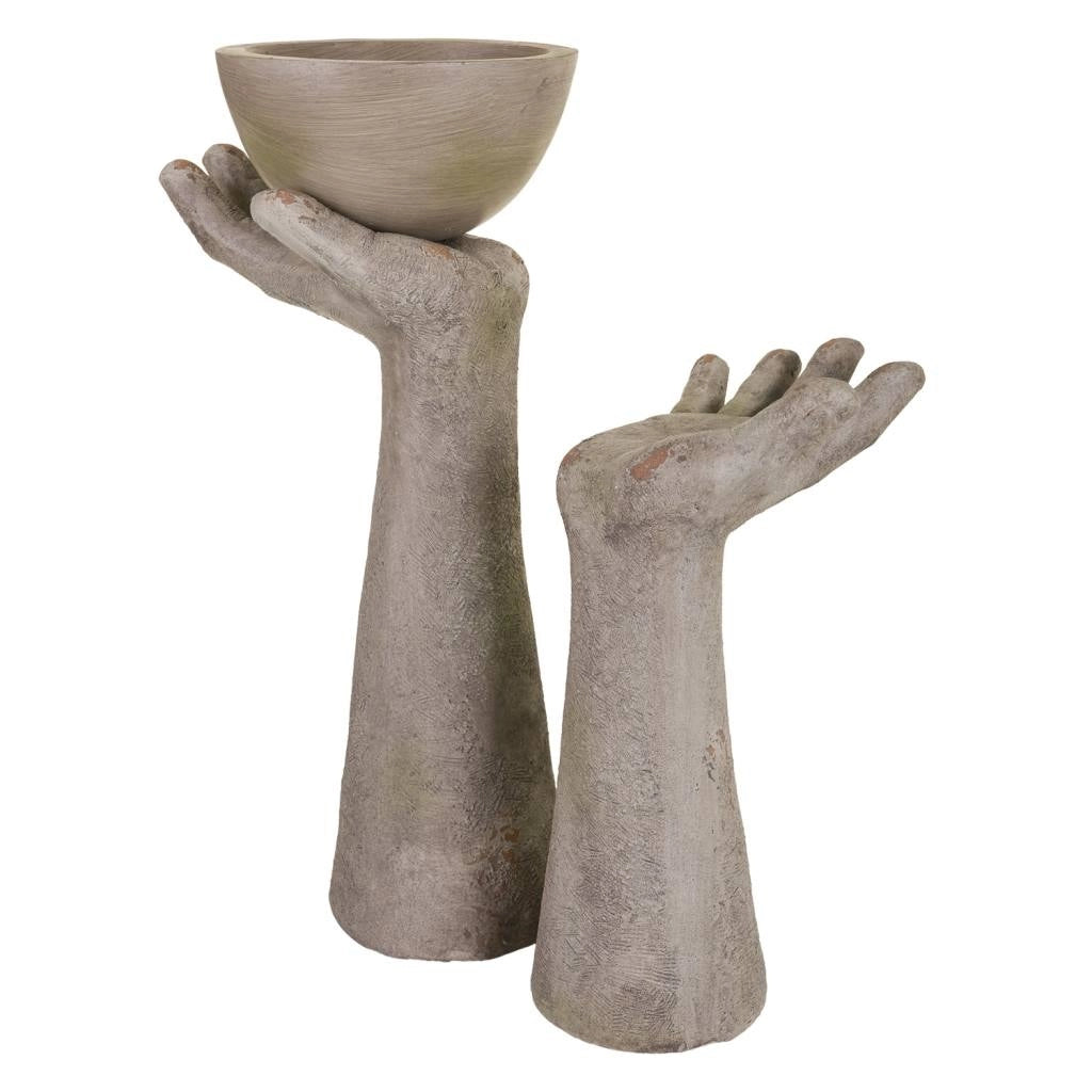 Figura della mano in magnesio 27x20x51h-50x20x51 Grigio