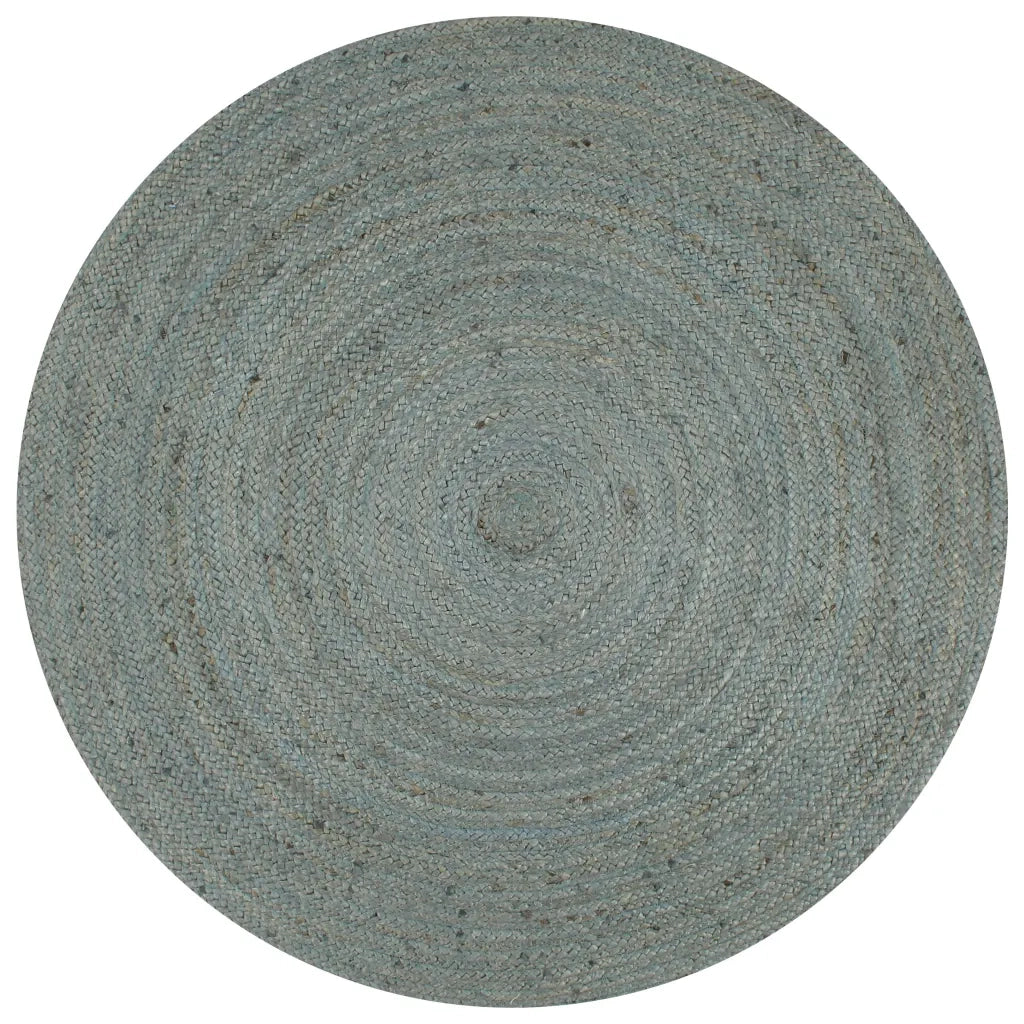 Tappeto Lavorato a Mano in Juta Rotondo 150 cm Verde Olivacod mxl 90438
