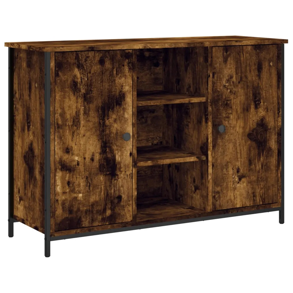 Credenza | Madia | Buffet da pranzo | Armadio da pranzo Rovere Fumo 100x35x70 cm in Legno Multistrato
