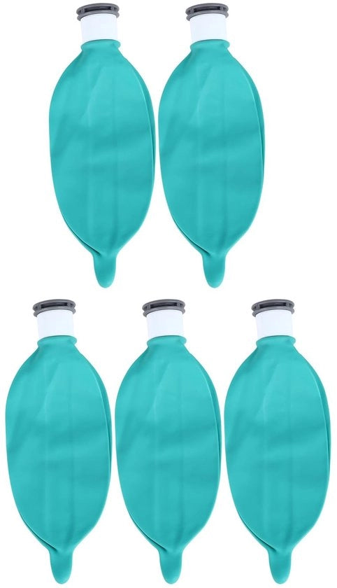 Set di sacchetti di gas 5 pezzi - Sacchetti respiratori riciclabili - Sacchetti in gomma NBR - Capacità 0,5L - Diametro interno 22mm - Materiale resistente al calore