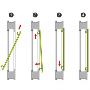 Zanzariera per finestra con telaio fisso in alluminio 130x150 cm bianca 2008028