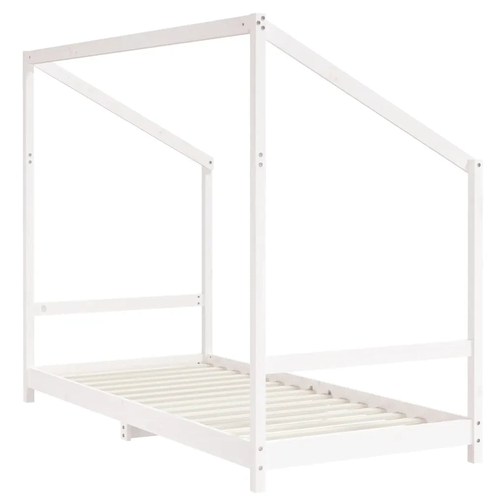 Giroletto per Bambini | Letto Infantile | Lettino Bianco 90x190cm in Legno Massello di Pino